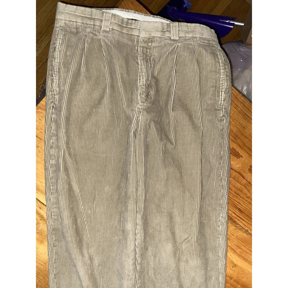LL Bean Mens Size 34x29 Standard Fit Tan Brown Corduroy 5 Pockets Pants (2490)